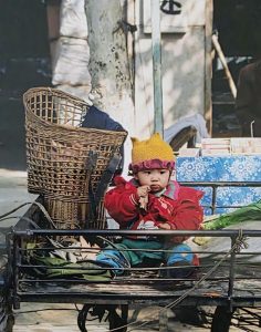 "Traditional bamboo architecture Southeast Asia – baby carrier"